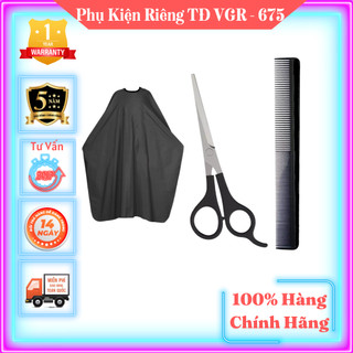 💔qùa tặng riêng tđ vgr - 675💔 phụ kiện tông đơ vgr - 675 áo choàng, kéo cắt và lược...