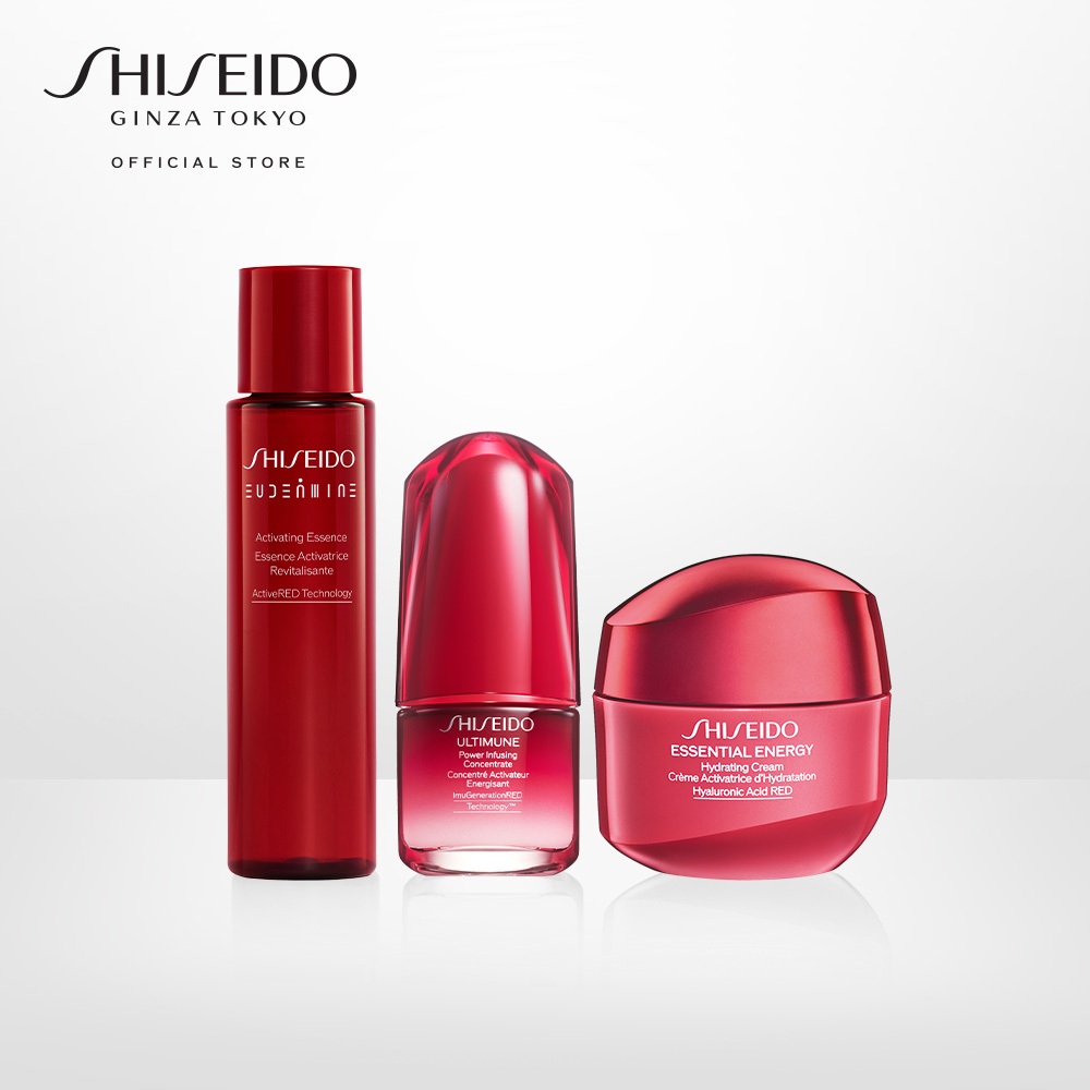 Bộ sản phẩm 3 trong 1 Shiseido First Experience Kit (Ultimune 15ml, Eudermine 30ml, Essential Energy 2.0 Cream 15ml)