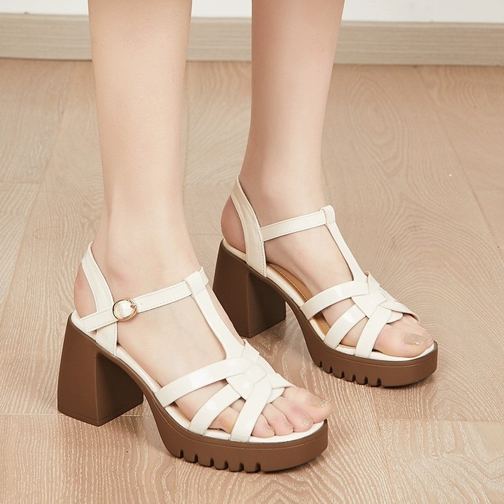 Giày Sandal Cao Gót Quai Mảnh Đế Thang - 32620