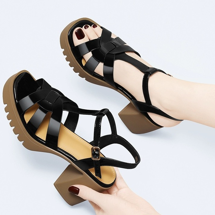 Giày Sandal Cao Gót Quai Mảnh Đế Thang - 32620