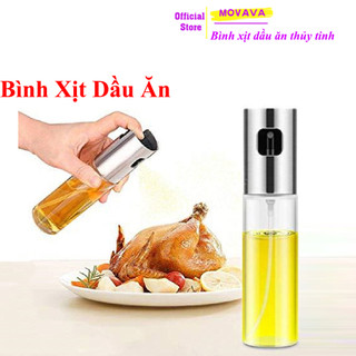 Bình xịt dầu ăn bình thủy tinh dạng phun sương dùng cho nồi chiên không dầu - Movava