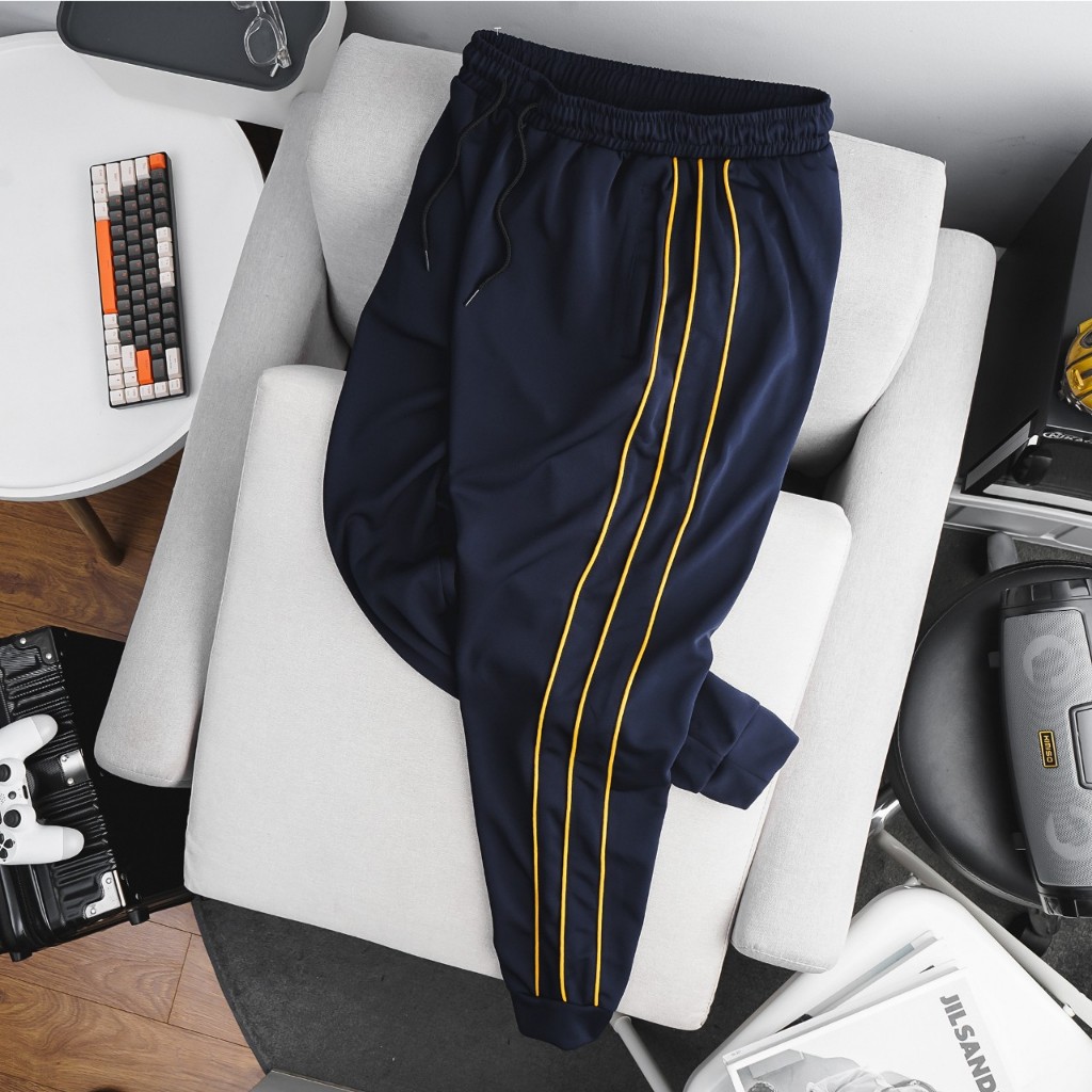 Quần thun dài thể thao ống túm jogger 3 sọc bigsize nam cỡ đại 140kg