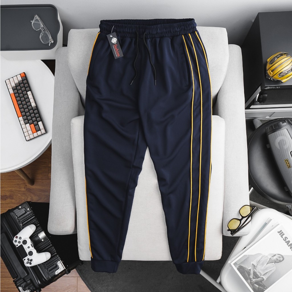 Quần thun dài thể thao ống túm jogger 3 sọc bigsize nam cỡ đại 140kg