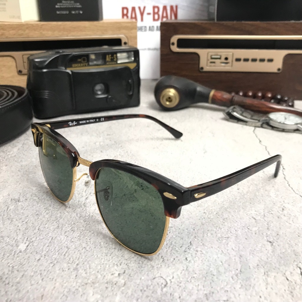 Kính Râm Rayban Clubmaster Chính Hãng Qua Sử Dụng, Dòng Kính Cân Mọi Phong Cách Cho Anh Em