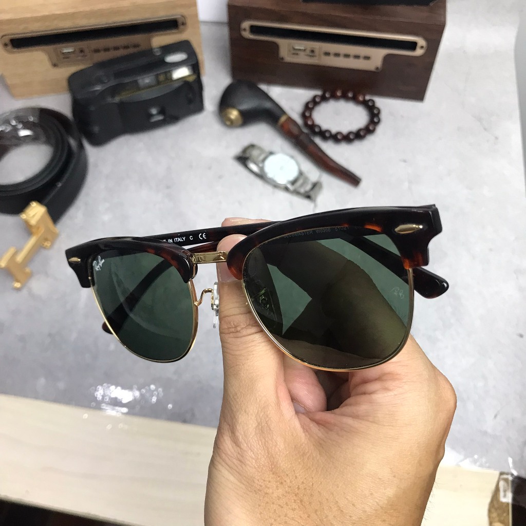 Kính Râm Rayban Clubmaster Chính Hãng Qua Sử Dụng, Dòng Kính Cân Mọi Phong Cách Cho Anh Em