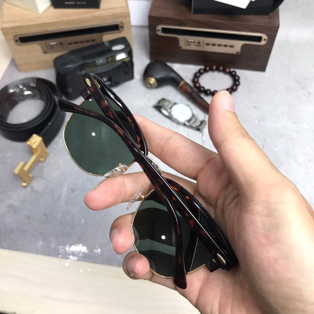 Kính Râm Rayban Clubmaster Chính Hãng Qua Sử Dụng, Dòng Kính Cân Mọi Phong Cách Cho Anh Em