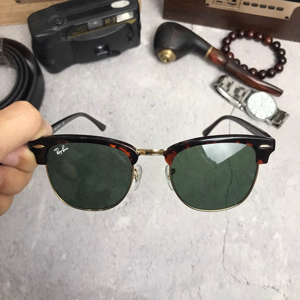 Kính Râm Rayban Clubmaster Chính Hãng Qua Sử Dụng, Dòng Kính Cân Mọi Phong Cách Cho Anh Em