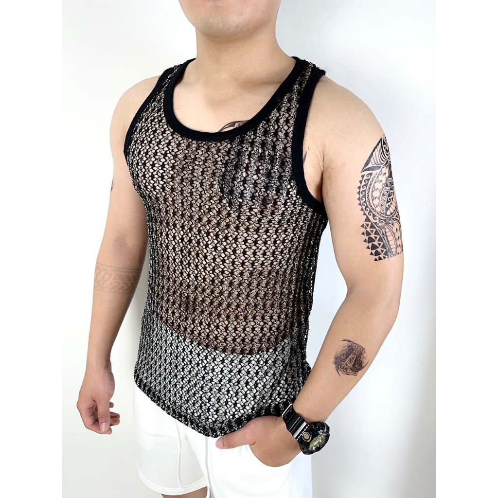 Áo ba lỗ lưới nam body , đẹp , độc , lạ của QCSHOP HCM