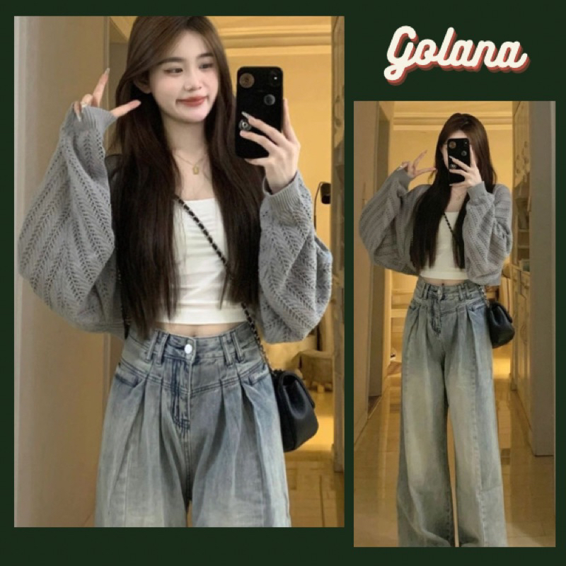 Áo Khoác Len Nữ , Áo cardigan trơn basic Dệt Ghi (CD07) ( Có bigsize)