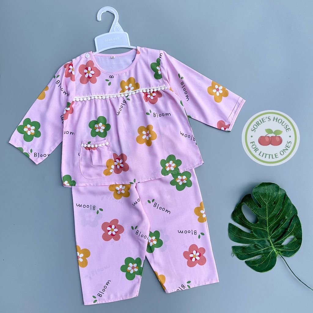 Bộ tole/bộ lanh DÀI mặc nhà bé gái
