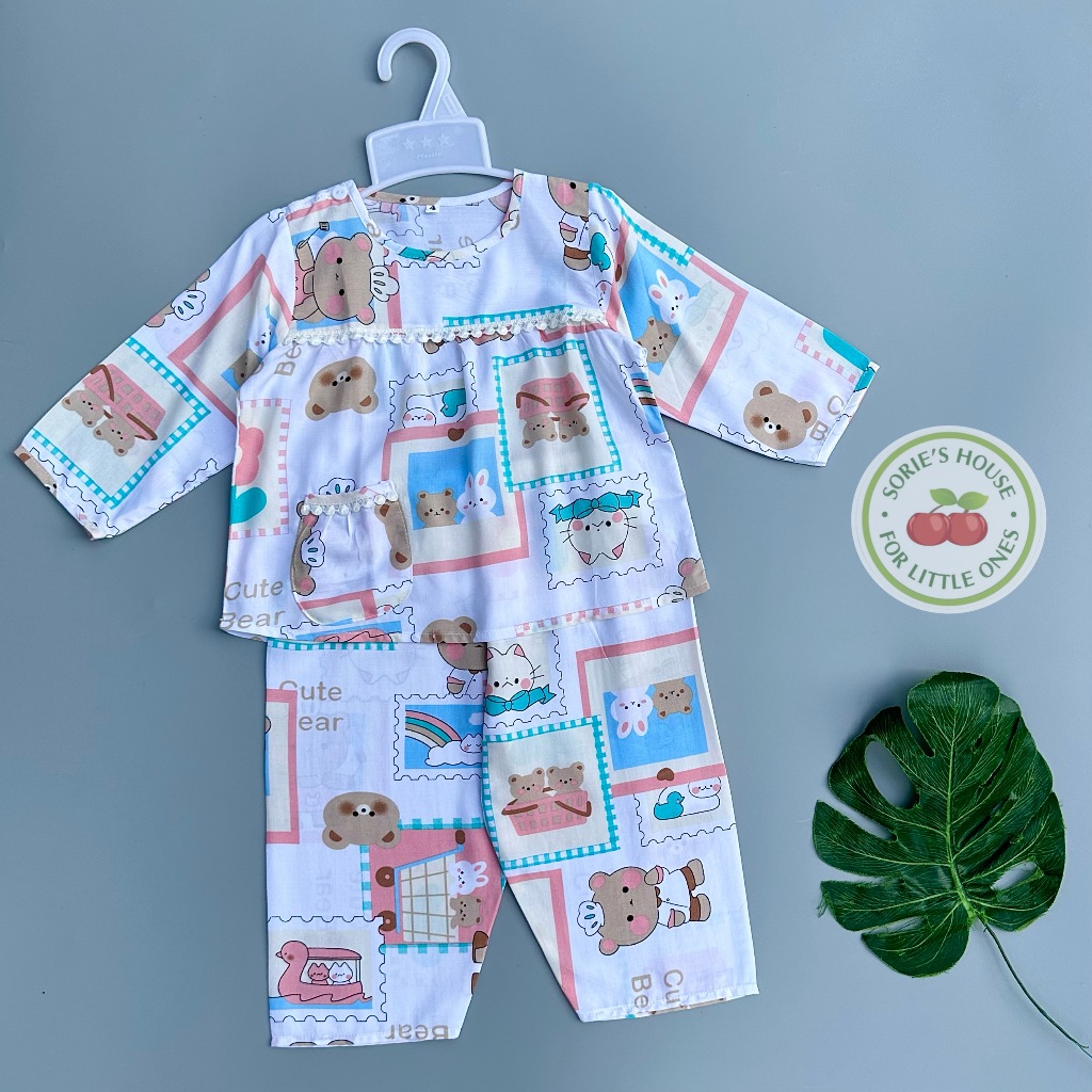 Bộ tole/bộ lanh DÀI mặc nhà bé gái