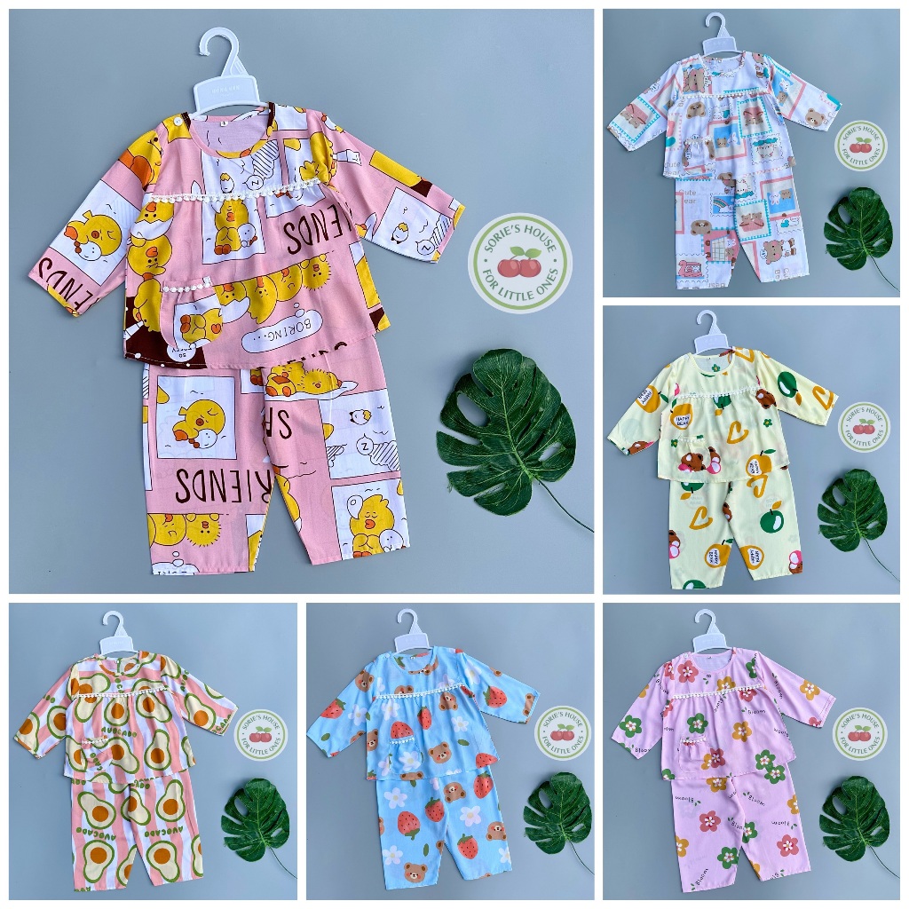Bộ tole/bộ lanh DÀI mặc nhà bé gái