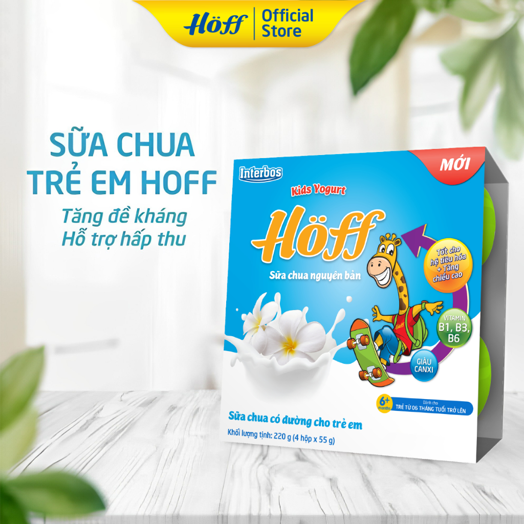 Sữa Chua trẻ em Hoff bốn vị (4 vỉ - 16 hộp)