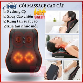Gối massage vai gáy toàn thân - Máy matxa hồng ngoại, Máy massage toàn thân 3 chế độ giúp giảm nhức mỏi cơ