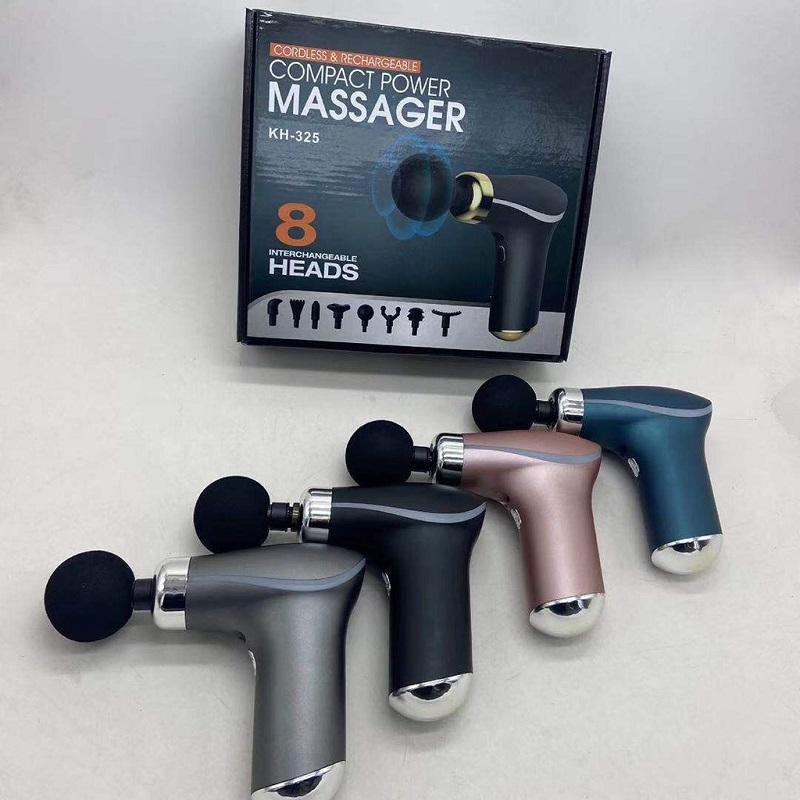 Súng massage cầm tay mini 8 đầu 3 chế độ KH-325, Máy mát xa cầm tay đấm lưng, mát xa cổ vai gáy thông minh tiện lợi