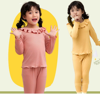 Bộ đồ dài tay len thu đông tăm bé gái TANOSA bộ dài tay len cổ nhún bèo
