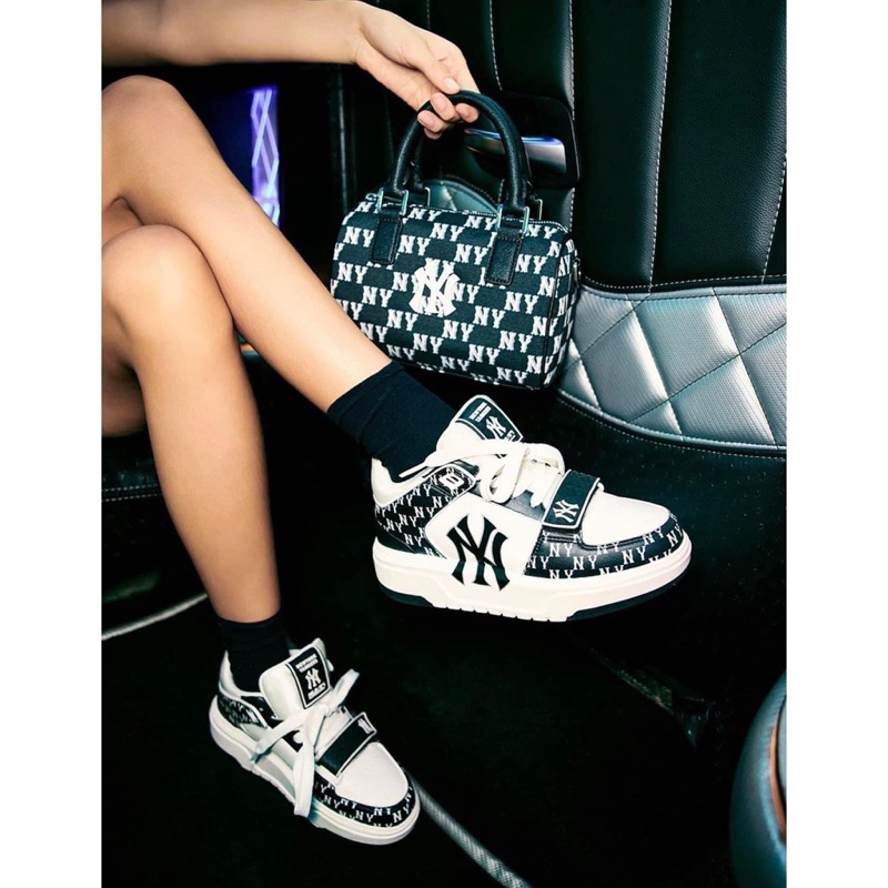 GIÀY Thể Thao sneakers M.L.B CHUNKY MONOGRAM 2023 Bản SC, Sneaker NY Xanh Navy full size 36-43