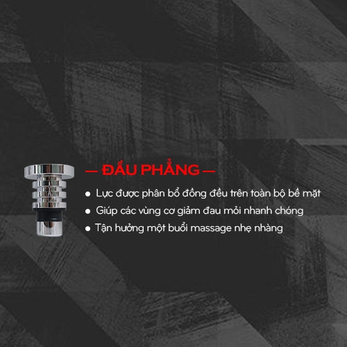 Đầu massage inox cao cấp cho máy massage Booster T, Mini X6, MINI LS, PRO3, M2-A, M2-B, M2-C, M2-E