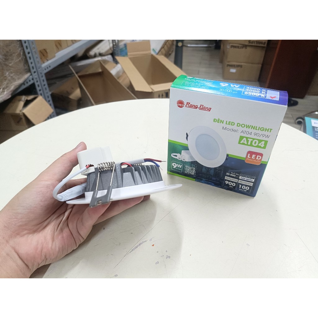 Đèn led downlight Rạng Đông AT04 5W, 7W, 9W, 12W, 16W, 25W 3000K/6500K, ánh sáng vàng, trắng, đèn âm trần CHÍNH HÃNG