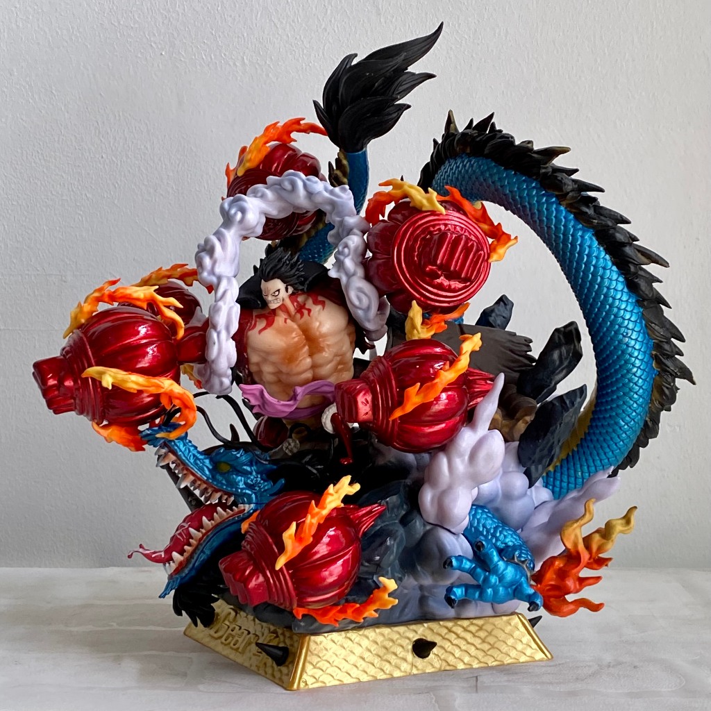 Mô hình Luffy Gear 4 đánh Kaido - Mô hình Luffy vs rồng Kaido cao 25CM - One piece figure Kaido vs Luffy