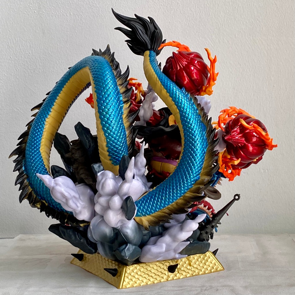 Mô hình Luffy Gear 4 đánh Kaido - Mô hình Luffy vs rồng Kaido cao 25CM - One piece figure Kaido vs Luffy