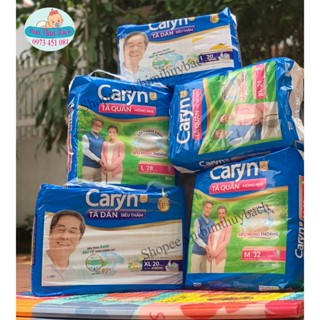 Bỉm Caryn Quân/Dán dành cho người già mẫu mới đủ size M32,L28,Xl24,M20,L20,Xl20 miếng