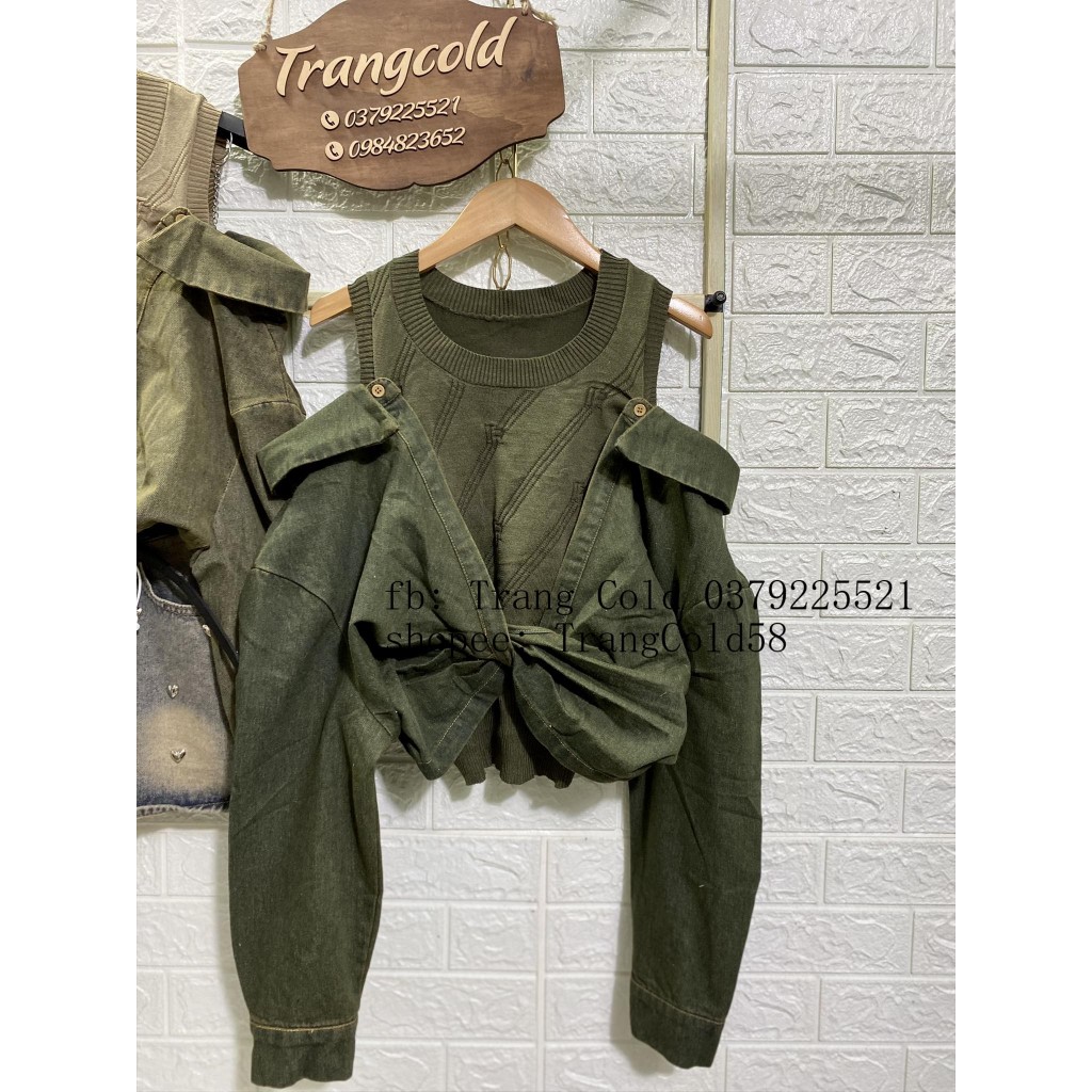 ÁO JEANS PHA LEN HÀNG QC ĐẸP