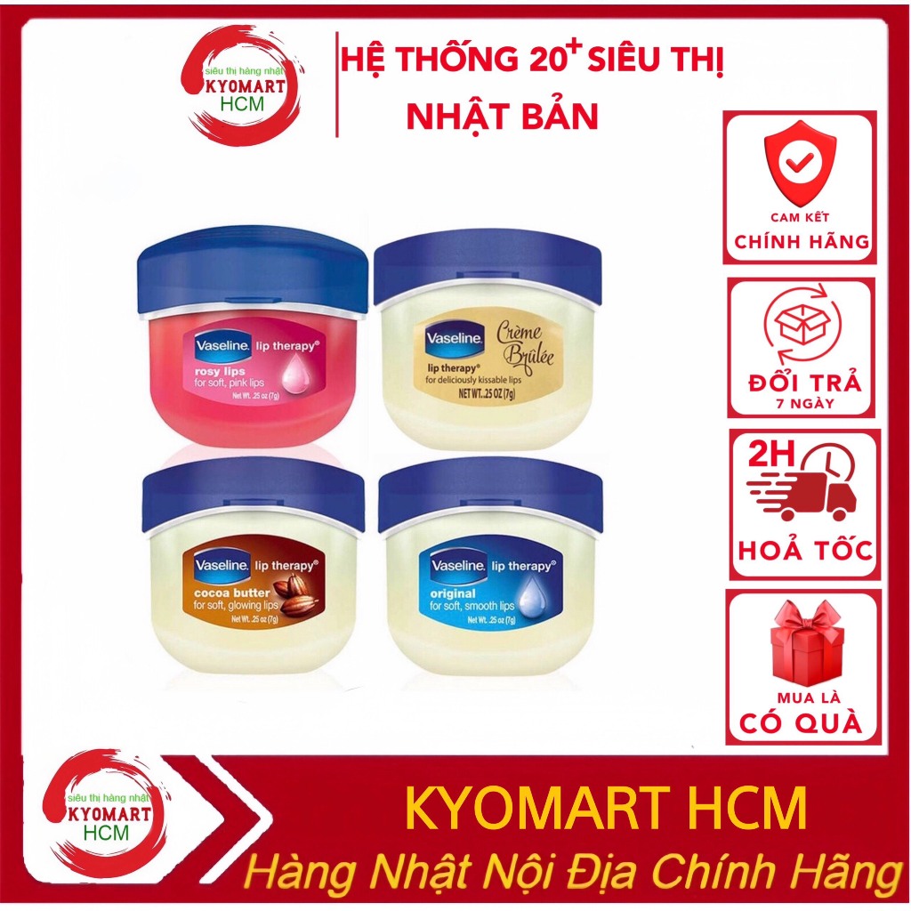 Sáp dưỡng Vasaline, sáp dưỡng môi mềm mọng Vaseline Lip 7g