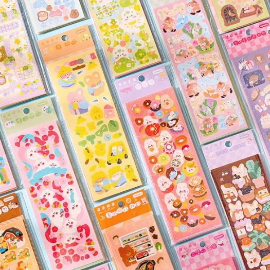 Summer30 - Sticker trang trí toploader sticker lấp lánh sticker deco top loader, sổ tay, key ring, ốp điện thoại co