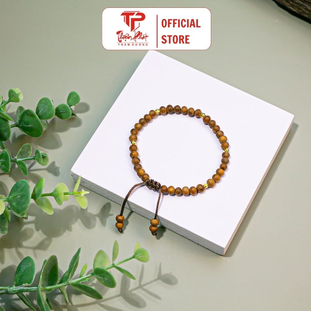 Vòng tay trầm hương đẹp dành cho nữ hạt 4mm trầm tốc tự nhiên Việt Nam - Trầm Hương Thiện Phát