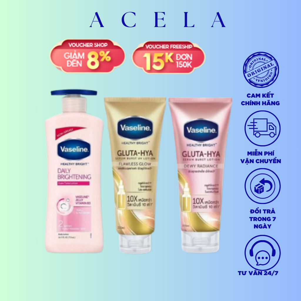 Sữa Dưỡng Thể Vaseline Healthy White UV Lightening Body Lotion 725ml Của Mỹ Dùng Cho Mọi Loại Da ACELA STORE