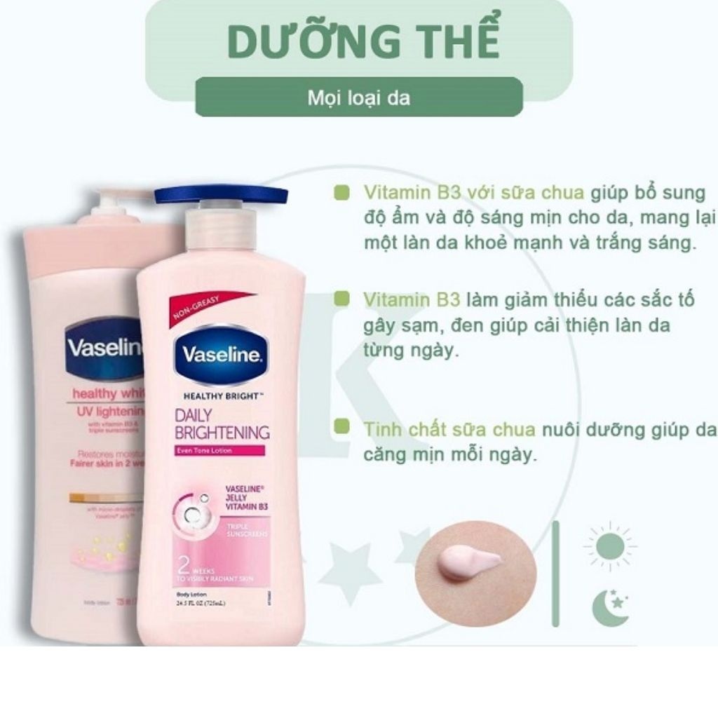 Sữa Dưỡng Thể Vaseline Healthy White UV Lightening Body Lotion 725ml Của Mỹ Dùng Cho Mọi Loại Da ACELA STORE