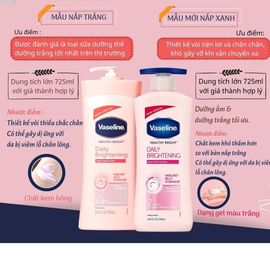 Sữa Dưỡng Thể Vaseline Healthy White UV Lightening Body Lotion 725ml Của Mỹ Dùng Cho Mọi Loại Da ACELA STORE