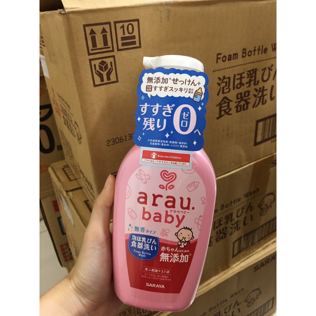 Nước RỬA BÌNH ARAU Baby Nhật CHAI 500ML/TÚI 450ML