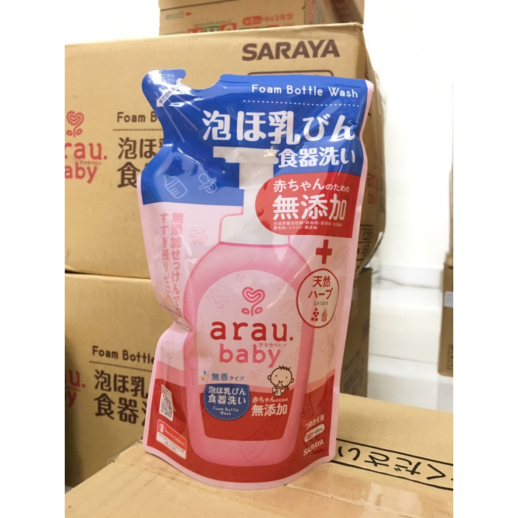 Nước RỬA BÌNH ARAU Baby Nhật CHAI 500ML/TÚI 450ML