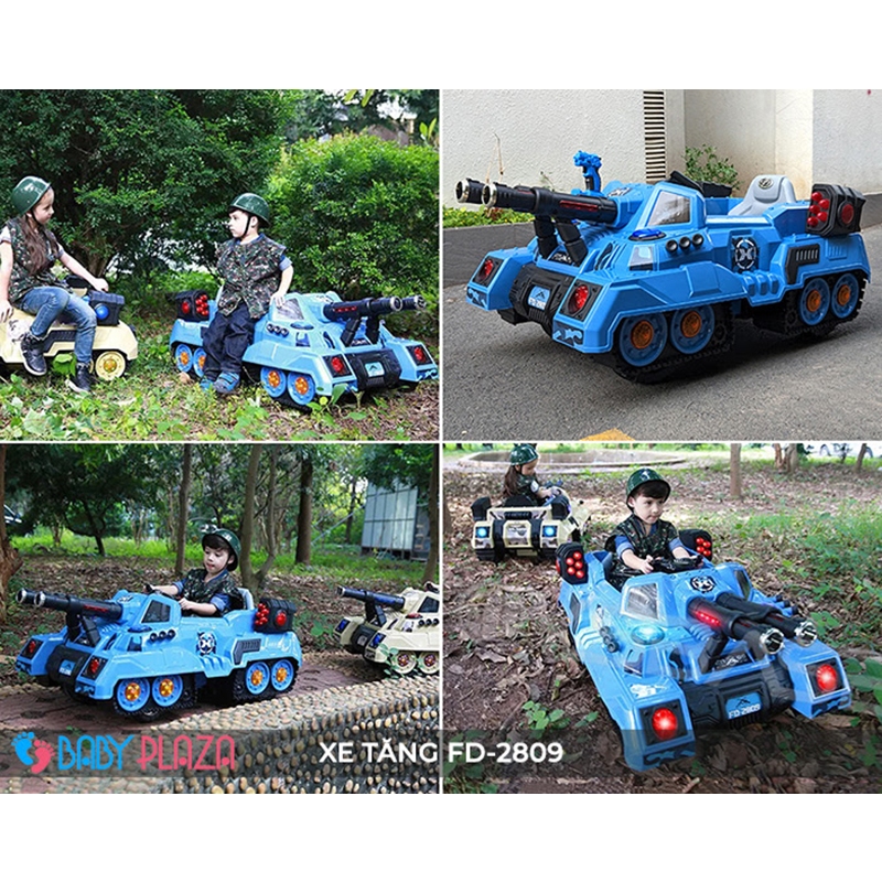 Xe tăng chạy điện cho bé Baby Plaza FD-2809