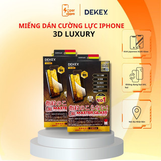 [Hàng Chính Hãng] Kính Cường Lực Dekey 3D Luxury Master Nhật Bản- Dòng Cao Cấp cho IPhone Từ 7-15 Pro Max