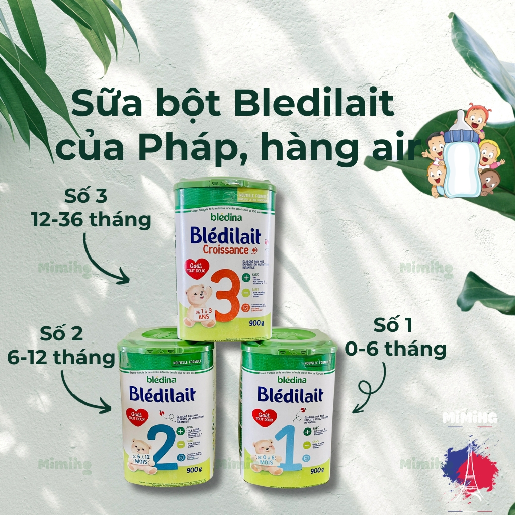 Sữa bột Bledilait Bledina Pháp số 1 2 3, hxt Pháp_MiMi HG