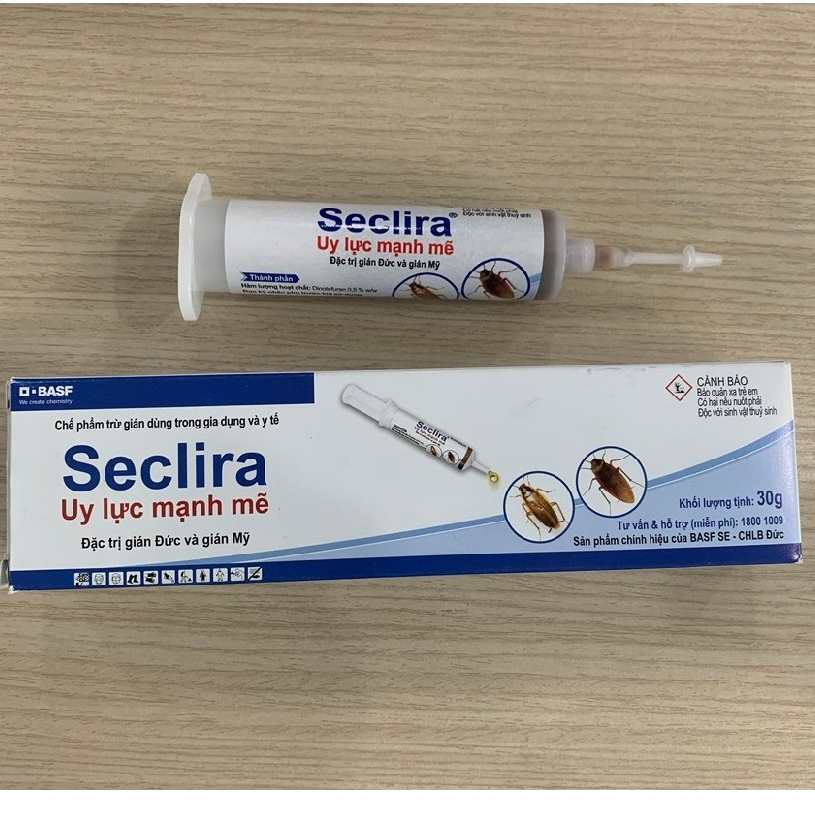 Thuốc diệt gián Đức & Mỹ Seclira dạng ống 30gam xuất xứ: Đức, Rất Hiệu Qủa Và An Toàn Cho Bếp Ăn Nhà Hàng, Nhà Dân
