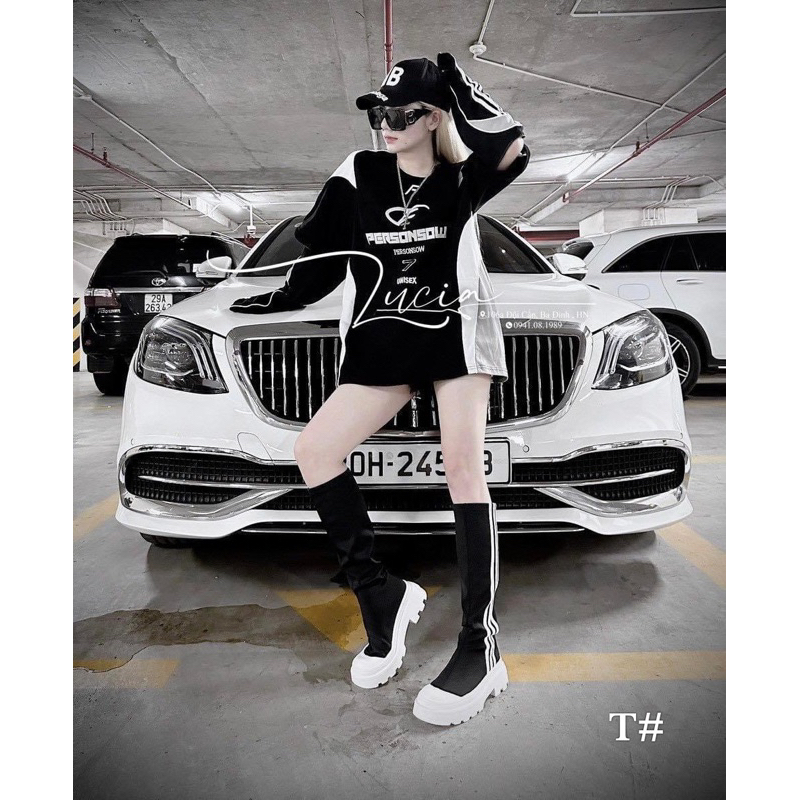 Bốt thun lạnh sọc das