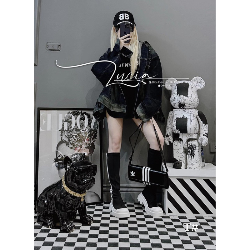 Bốt thun lạnh sọc das