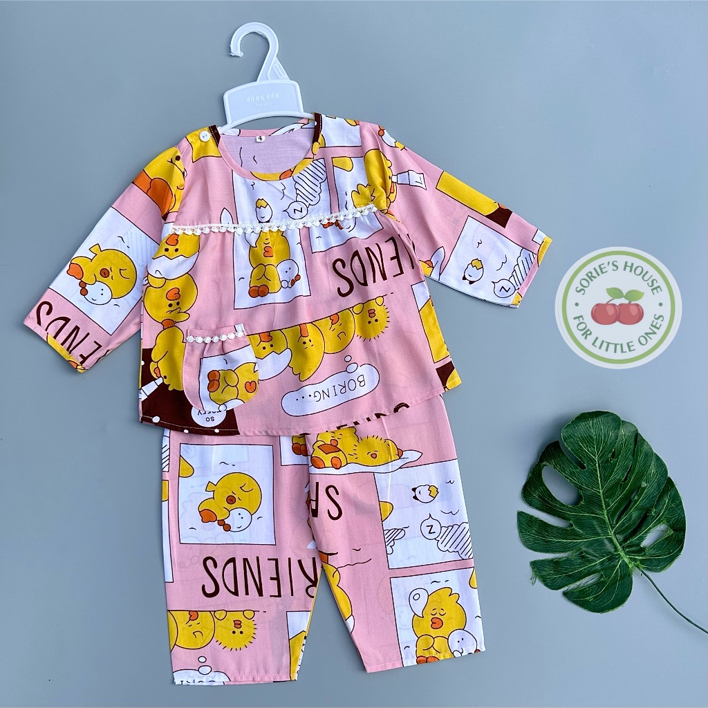 Bộ tole/bộ lanh DÀI mặc nhà bé gái