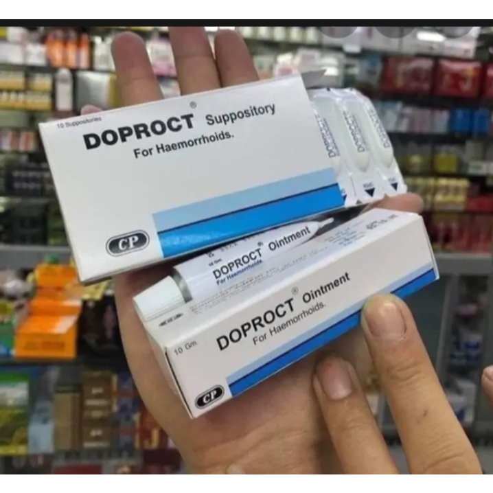 Combo hộp bôi và đặt trĩ Doproct chính hãng Thái Lan