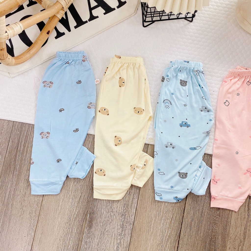 Quần dài thun lạnh cho bé trai bé gái họa tiết đáng yêu QD3