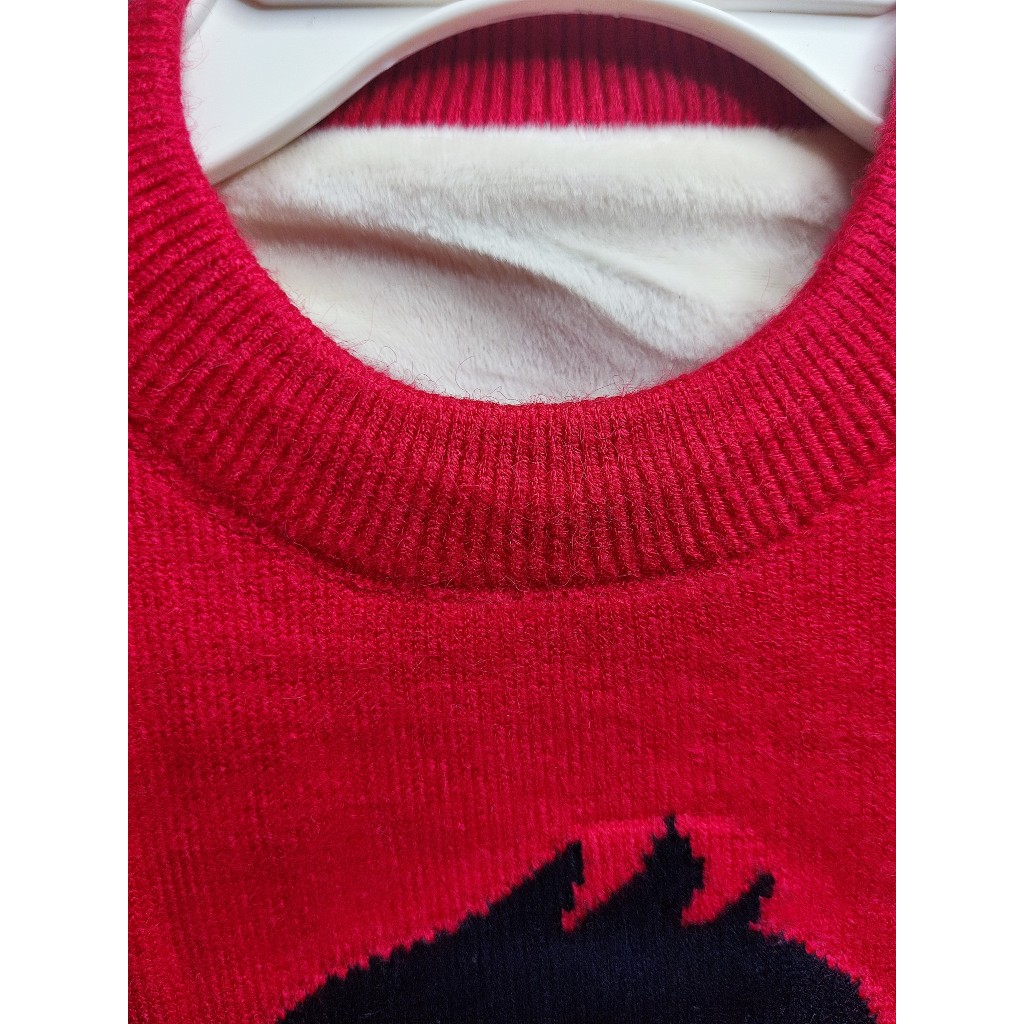 Áo len lót lông cho bé họa tiết đáng yêu siêu ấm L1