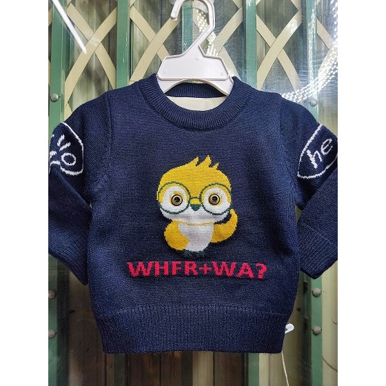 Áo len lót lông cho bé họa tiết đáng yêu siêu ấm L1