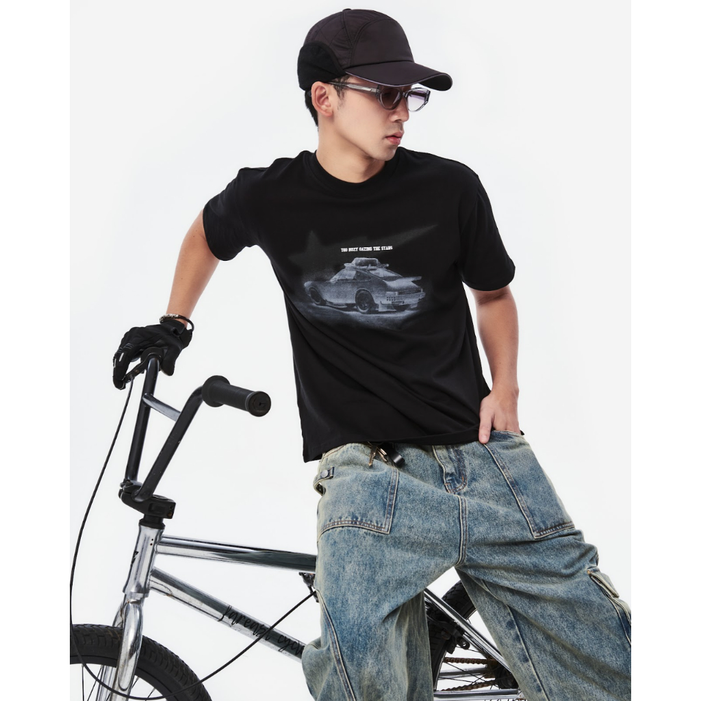 Áo Thun Unisex Form Overfit STARGAZING CAR TSG 100% Cotton - Local Brand Chính Hãng