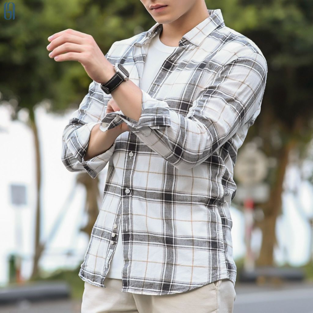 Sơ mi dài tay L23 BTD SHIRT vải linen xịn, form Regular fit - THE GMEN ELEGANT EST 2017