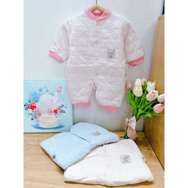 Xả hàng body trần bông cho bé 4-9kg,bộ liền thân hàng QC