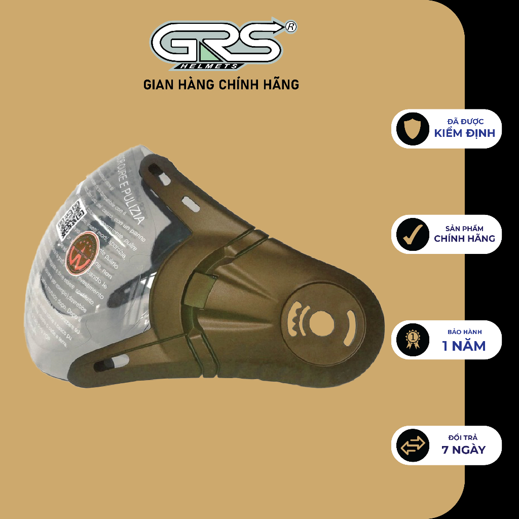 Kính thay thế mũ bảo hiểm nửa đầu GRS